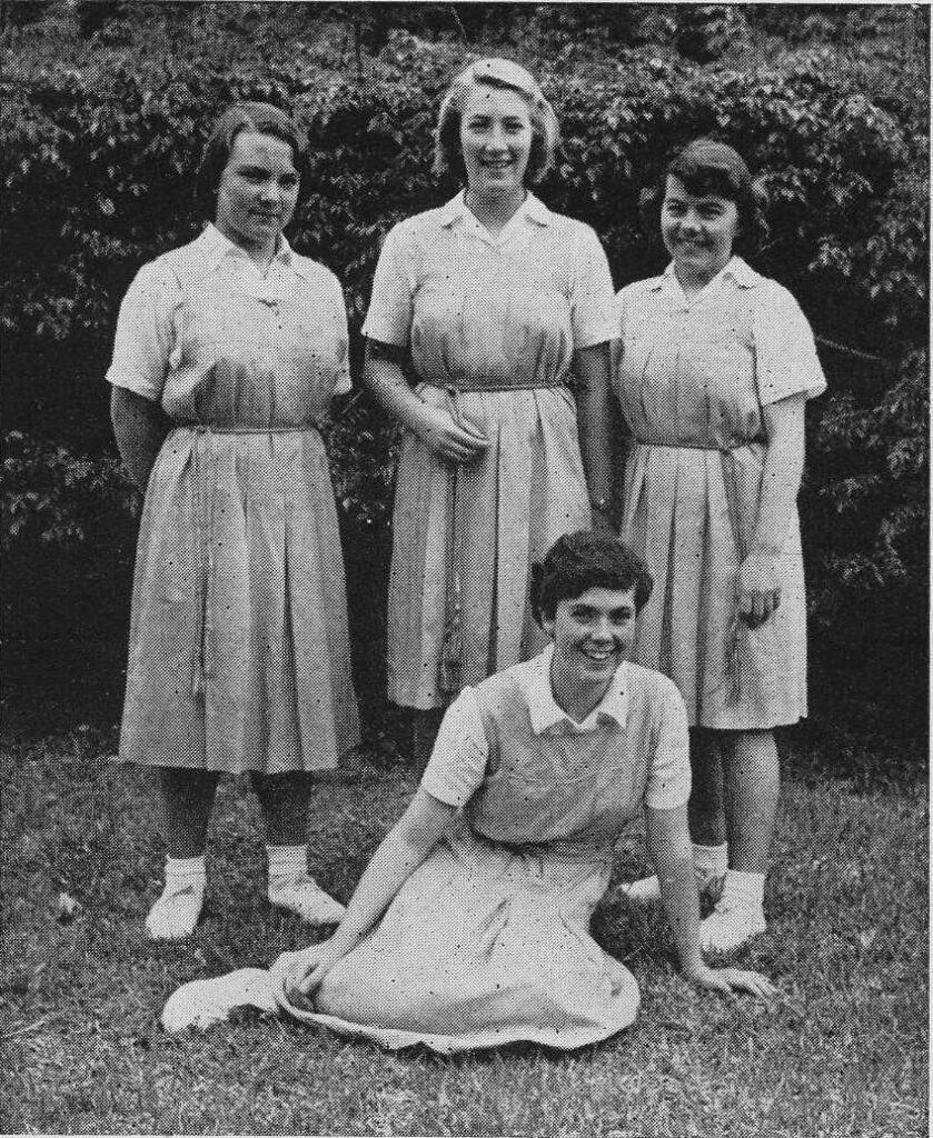 Kate Conley standing in middle SAC Sports Captain 1950